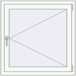 Buy Tilt-and-Turn 885x885 mm KORSA RENOVATION REHAU EURO 70 RAL 9016 Traffic white two-sided