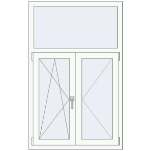 Buy Tilt-and-Turn 920x1450 mm REHAU OPTIMUM EURO-DESIGN 70 RAL 9016 Traffic white two-sided