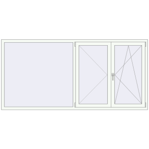 Buy Tilt-and-Turn 2500x1200 mm KORSA OPTIMUM REHAU EURO 70