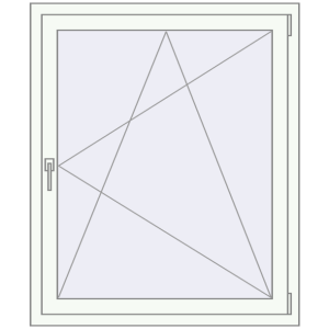 Buy Tilt-and-Turn 1000x1200 mm KORSA OPTIMUM REHAU EURO 70 RAL 9016 Traffic white two-sided