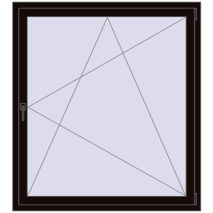 Buy Tilt-and-Turn 1290x1430 mm REHAU ENERGY-SAVING SYNEGO MD BLACK_BROWN two-sided