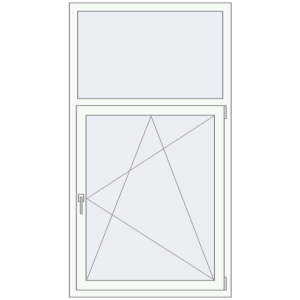 Buy Tilt-and-Turn 970x1765 mm KORSA OPTIMUM REHAU EURO 70 RAL 9016 Traffic white two-sided