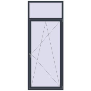 Buy Tilt-and-Turn 1000x2500 mm REHAU OPTIMUM EURO-DESIGN 70 ANTHRACITE_GREY_STRUKTURAL two-sided