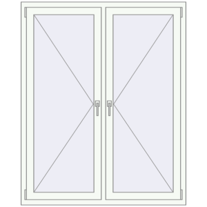 Buy Tilt-and-Turn 1300x1600 mm KORSA OPTIMUM REHAU EURO 70 RAL 9016 Traffic white two-sided
