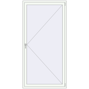 Buy Tilt-and-Turn 1115x2188 mm KORSA OPTIMUM REHAU EURO 70 RAL 9016 Traffic white two-sided