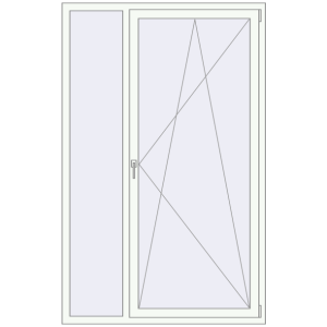 Buy Tilt-and-Turn 1320x2080 mm KORSA OPTIMUM REHAU EURO 70 RAL 9016 Traffic white two-sided