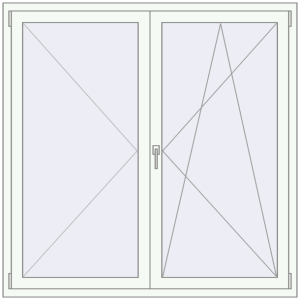 Buy Tilt-and-Turn 1500x1500 mm KORSA ENERGY-SAVING REHAU SYNEGO MD