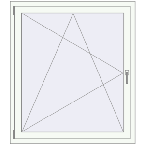Buy Tilt-and-Turn 1113x1330 mm REHAU OPTIMUM EURO-DESIGN 70 RAL 9016 Traffic white two-sided