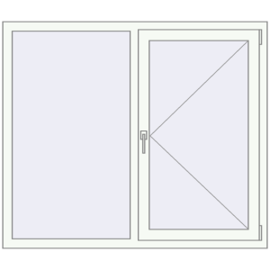 Buy Tilt-and-Turn 1400x1200 mm KORSA OPTIMUM REHAU EURO 70 RAL 9016 Traffic white two-sided