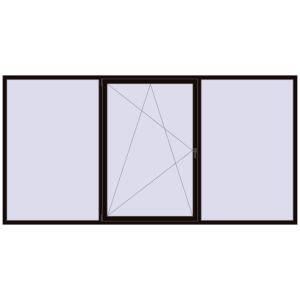 Buy Tilt-and-Turn 3560x1800 mm KORSA ENERGY-SAVING REHAU SYNEGO MD BLACK_BROWN two-sided