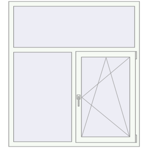 Buy Tilt-and-Turn 1350x1500 mm KORSA OPTIMUM REHAU EURO 70 RAL 9016 Traffic white two-sided