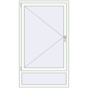 Buy Tilt-and-Turn 960x1670 mm KORSA BRILLANT DESIGN RAL 9016 Traffic white two-sided