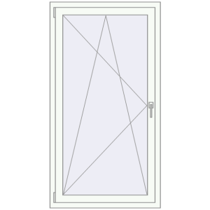 Buy Tilt-and-Turn 900x1570 mm KORSA ENERGY-SAVING REHAU SYNEGO MD RAL 9016 Traffic white two-sided