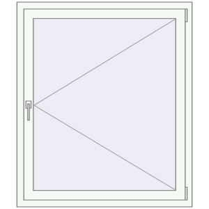 Buy Tilt-and-Turn 1100x1250 mm KORSA OPTIMUM REHAU EURO 70 RAL 9016 Traffic white two-sided