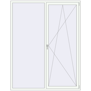 Buy Tilt-and-Turn 1800x2300 mm KORSA BRILLANT DESIGN RAL 9016 Traffic white two-sided
