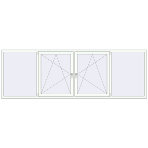 Buy Tilt-and-Turn 3300x1100 mm KORSA OPTIMUM REHAU EURO 70 BLACK_BROWN external