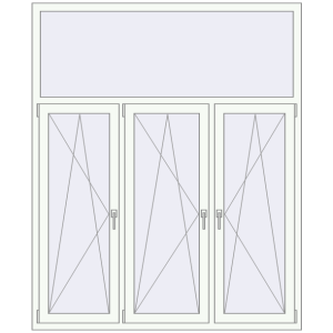 Buy Tilt-and-Turn 1650x2000 mm KORSA ENERGY-SAVING REHAU SYNEGO MD GOLDEN OAK external