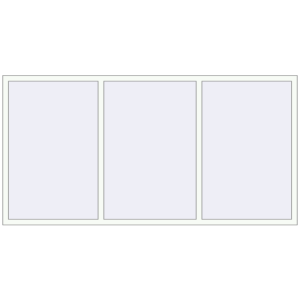 Buy Tilt-and-Turn 2600x1320 mm REHAU ENERGY-SAVING SYNEGO MD RAL 9016 Traffic white two-sided