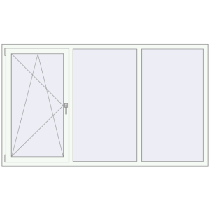 Buy Tilt-and-Turn 2200x1300 mm REHAU ENERGY-SAVING SYNEGO MD ANTHRACITE_GREY_STRUKTURAL external