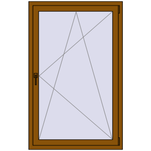 Buy Tilt-and-Turn 1000x1500 mm REHAU OPTIMUM EURO-DESIGN 70 GOLDEN OAK two-sided