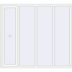 Buy Tilt-and-Turn 2000x1800 mm KORSA BRILLANT DESIGN RAL 9016 Traffic white two-sided