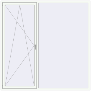 Buy Tilt-and-Turn 2200x2200 mm KORSA OPTIMUM REHAU EURO 70