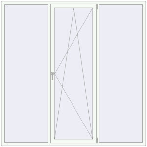 Buy Tilt-and-Turn 2200x2200 mm KORSA OPTIMUM REHAU EURO 70 RAL 9016 Traffic white two-sided