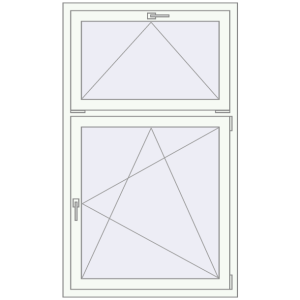 Buy Tilt-and-Turn 950x1600 mm KORSA OPTIMUM REHAU EURO 70 RAL 9016 Traffic white two-sided