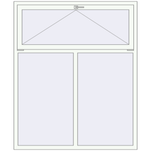 Buy Tilt-and-Turn 1500x1800 mm KORSA OPTIMUM REHAU EURO 70 RAL 9016 Traffic white two-sided