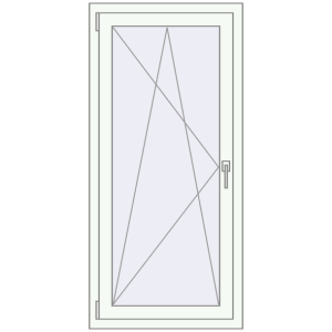 Buy Tilt-and-Turn 680x1350 mm REHAU OPTIMUM EURO-DESIGN 70 RAL 9016 Traffic white two-sided