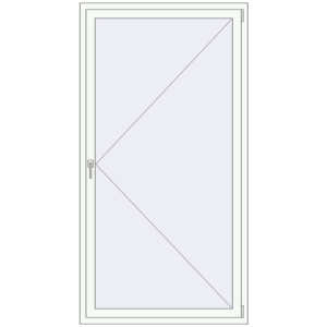 Buy Tilt-and-Turn 1105x2105 mm KORSA OPTIMUM REHAU EURO 70 RAL 9016 Traffic white two-sided