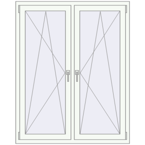 Buy Tilt-and-Turn 1230x1500 mm KORSA OPTIMUM REHAU EURO 70 RAL 9016 Traffic white two-sided
