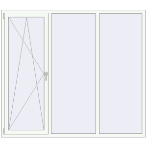 Buy Tilt-and-Turn 2040x1800 mm KORSA ENERGY-SAVING REHAU SYNEGO MD