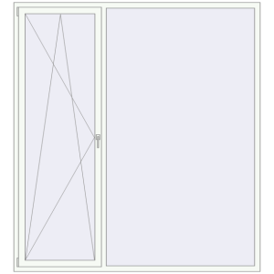 Buy Tilt-and-Turn 2200x2400 mm KORSA BRILLANT DESIGN RAL 9016 Traffic white two-sided