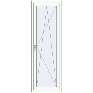 Buy Tilt-and-Turn 560x1750 mm REHAU OPTIMUM EURO-DESIGN 70 RAL 9016 Traffic white two-sided