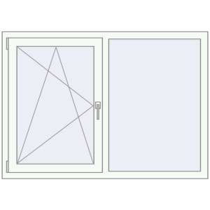 Buy Tilt-and-Turn 1400x1000 mm REHAU OPTIMUM EURO-DESIGN 70 RAL 9016 Traffic white two-sided
