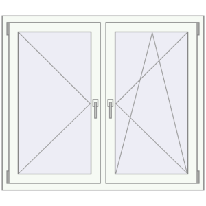 Buy Tilt-and-Turn 1263x1090 mm REHAU RENOVATION EURO 70 RAL 9016 Traffic white two-sided