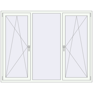 Buy Tilt-and-Turn 1920x1500 mm KORSA BRILLANT DESIGN ANTHRACITE_GREY_STRUKTURAL external