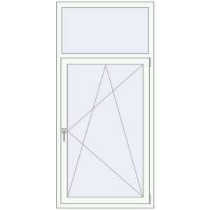 Buy Tilt-and-Turn 900x1900 mm KORSA OPTIMUM REHAU EURO 70 RAL 9016 Traffic white two-sided