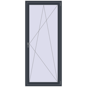 Buy Tilt-and-Turn 909x2100 mm REHAU OPTIMUM EURO-DESIGN 70 ANTHRACITE_GREY_STRUKTURAL two-sided
