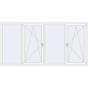 Buy Tilt-and-Turn 2800x1400 mm KORSA OPTIMUM REHAU EURO 70