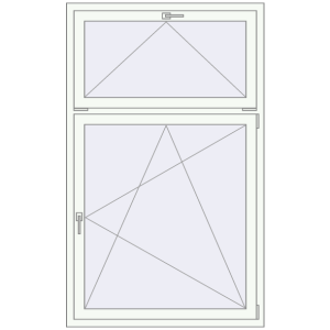 Buy Tilt-and-Turn 1100x1800 mm REHAU BRILLANT DESIGN RAL 9016 Traffic white two-sided