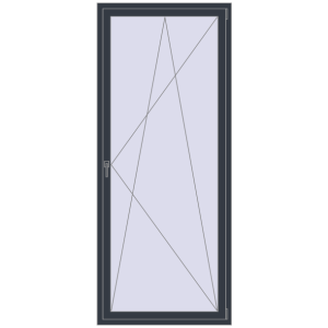 Buy Tilt-and-Turn 1000x2400 mm KORSA OPTIMUM REHAU EURO 70 ANTHRACITE_GREY_STRUKTURAL two-sided