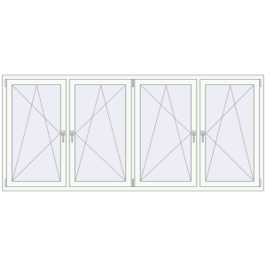 Buy Tilt-and-Turn 2730x1210 mm KORSA OPTIMUM REHAU EURO 70