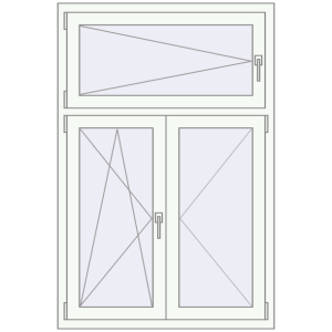 Buy Tilt-and-Turn 1000x1500 mm REHAU OPTIMUM EURO-DESIGN 70 RAL 9016 Traffic white two-sided