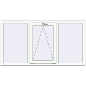 Buy Tilt-and-Turn 1700x900 mm REHAU OPTIMUM EURO-DESIGN 70 RAL 9016 Traffic white two-sided