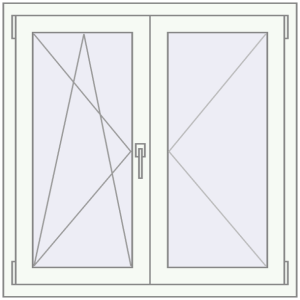Buy Tilt-and-Turn 1000x1000 mm KORSA ENERGY-SAVING REHAU SYNEGO MD