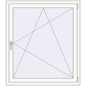 Buy Tilt-and-Turn 1050x1200 mm REHAU ENERGY-SAVING SYNEGO MD RAL 9016 Traffic white two-sided