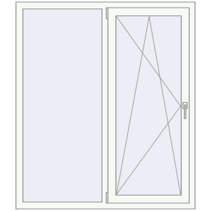 Buy Tilt-and-Turn 1300x1500 mm KORSA BRILLANT DESIGN RAL 9016 Traffic white two-sided