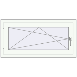 Buy Tilt-and-Turn 1000x500 mm REHAU OPTIMUM EURO-DESIGN 70 RAL 9016 Traffic white two-sided